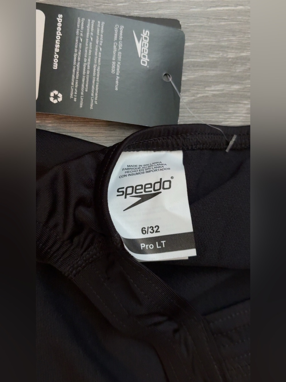 Speedo Women’s Size 6/32 Swimsuit One Piece Team Black New W/ Tags! MSRP$49.50 - Picture 7 of 7